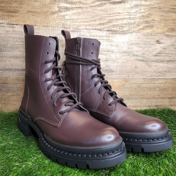 New Steve Madden Jasimyn Combat Boots - Picture 2 of 11